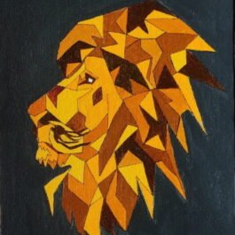 Abstract Lion On Canvas