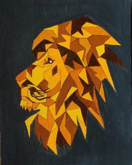 Abstract lion On Canvas