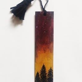 Hand painted Wooden Bookmark