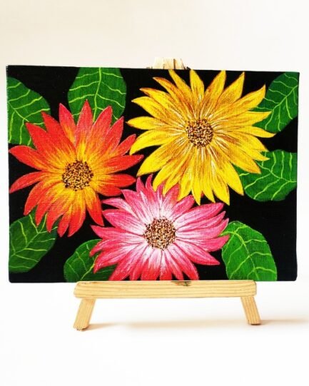 floral canvas painting