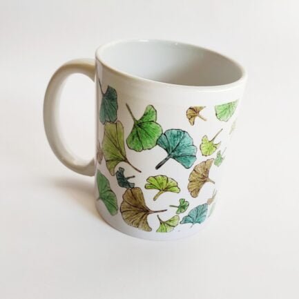Gingko Leaf Pattern Coffee Mug