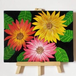 Floral Canvas Desk Frame