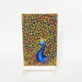 Vibrant Peacock Mini Canvas