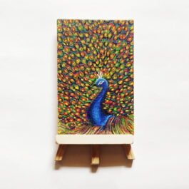 Vibrant Peacock Mini Canvas