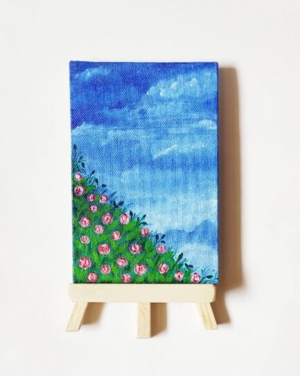 Floral Rose Field Canvas Painting