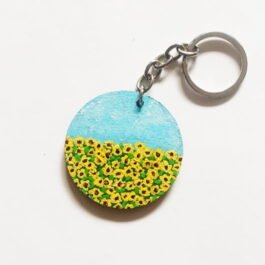 Beautiful Sunflower field Keychain