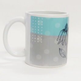 Coneflower + Abstract Design Mug