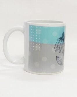 Coneflower + Abstract Design Mug