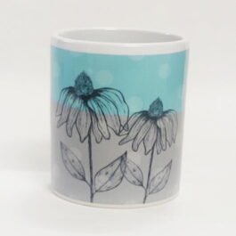 Coneflower + Abstract Design Mug