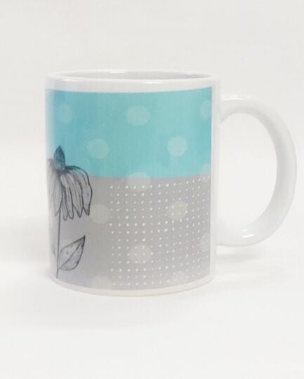 Coneflower + Abstract Design Mug