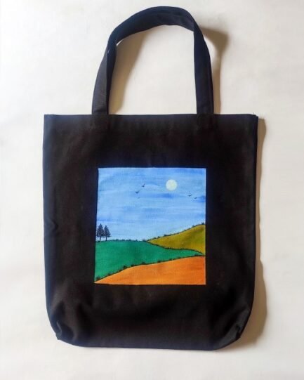 Landscape on Reusable Canvas Tote Bag