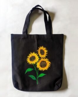 Handpainted Sunflower Tote Bag