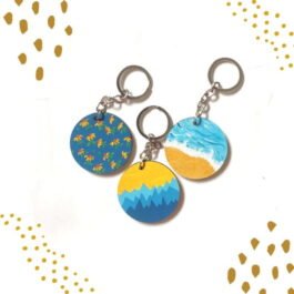 Blue Magic Handpainted Keychains (Set of 3)