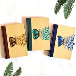 Vibrant Hand-Painted Abstract Butterfly Diary