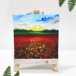 Valley Of Flowers on Canvas, Painting on canvas, mini canvas painting