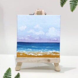 Misty Beach on Mini Canvas