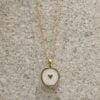 White Heart Charm Necklace