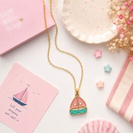 Sailboat Enamel Charm Necklace
