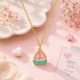 Sailboat Enamel Charm Necklace