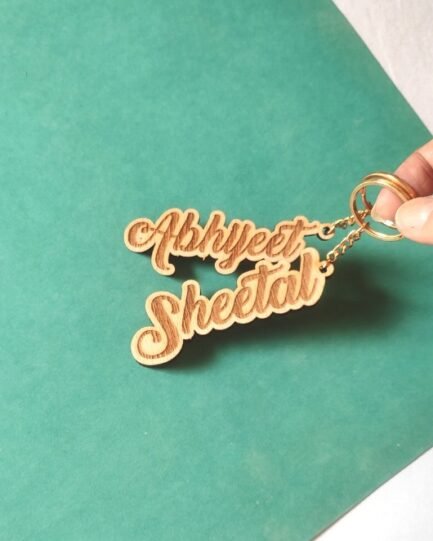 Personalised Wooden Engraved Keychain