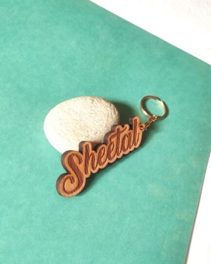 Personalised Wooden Engraved Keychain