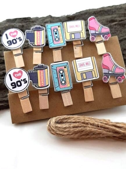 Wooden photo pegs