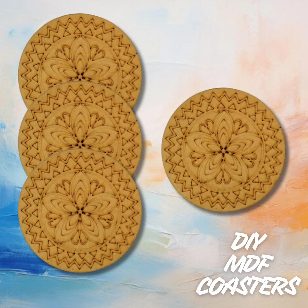 DIY Mandala Coasters - Set of 4