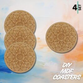 DIY Rangoli Coasters – Set of 4