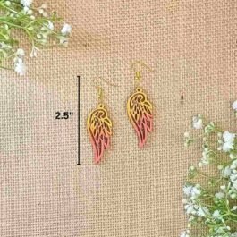 Wooden Earrings – Angel Wings