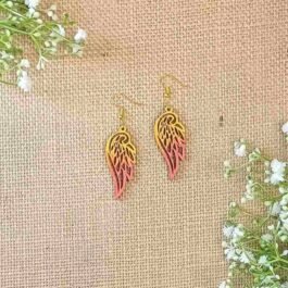 Wooden Earrings – Angel Wings