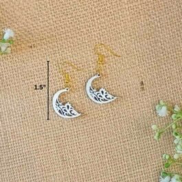 Wooden Earrings – Crescent Love