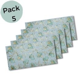 Money Envelopes – Teal – Set of 5