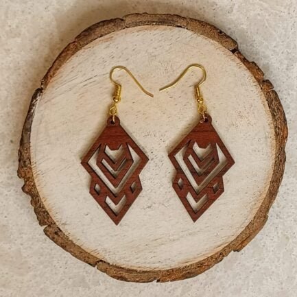 Wooden Earrings - Geometric
