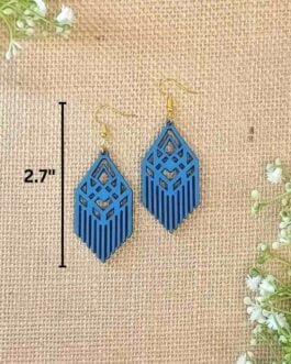 Wooden Earrings – Geometric Design