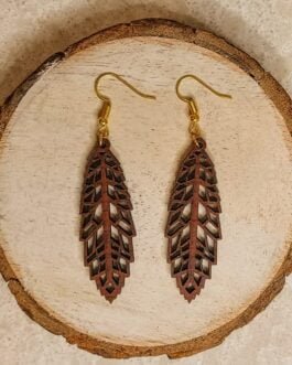 Wooden Earrings – Leaf