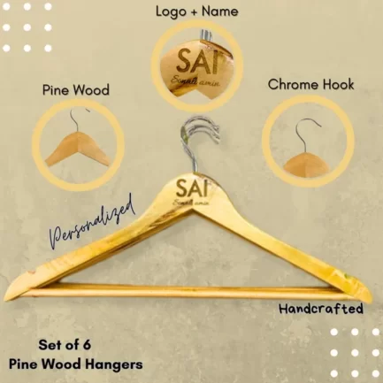 Personalised Pinewood hangers