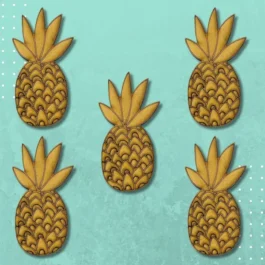 Pineapple Cutout DIY Magnets