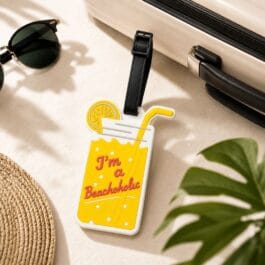 I’m a Beachoholic Silicone Luggage Tag for Suitcases & Travel Bags