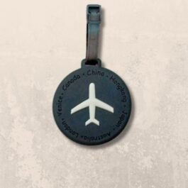 Silicone Airplane TravelTag – Black