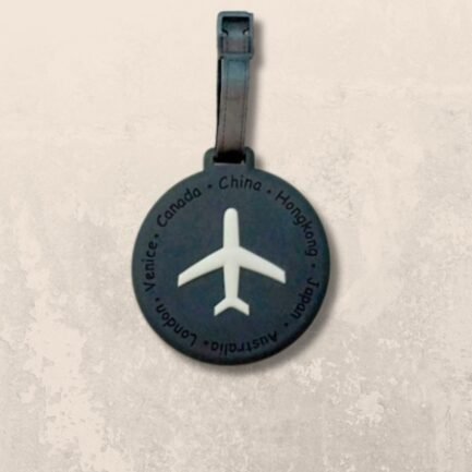 Airplane Luggage tag - Black