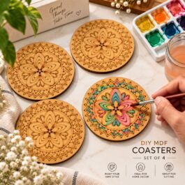 DIY Pre-Drawn MDF Coasters – Set of 4