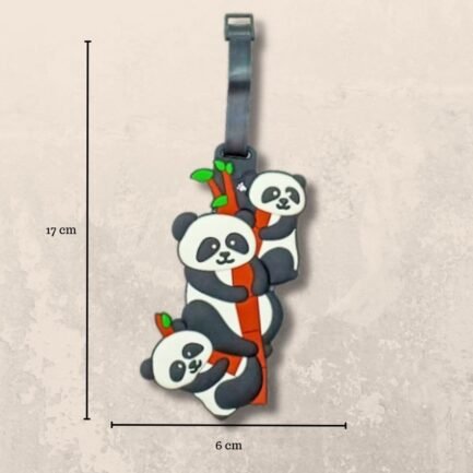 Panda family - Silicone luggage tag