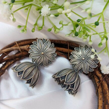 Avani - Lotus Dangler Earrings - Image 2