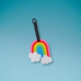 Rainbow Silicone Luggage Tag – Bright Travel Identifier