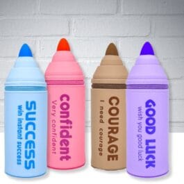 Blue Silicone Marker Pencil Case