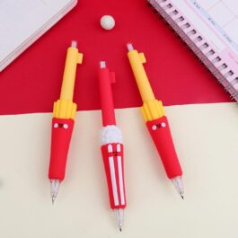 Cute French Fries & Popcorn Gel Pen Set | Fun Stationery Pens