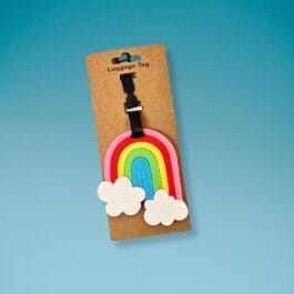 Rainbow Silicone Luggage Tag – Bright Travel Identifier