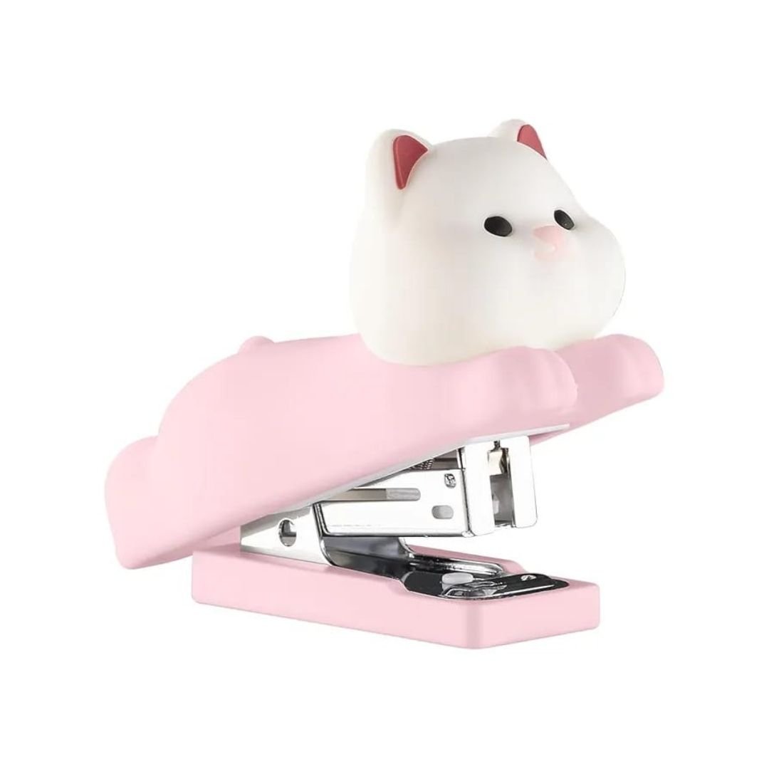 Cute Silicone Kitty Cat Stapler – Pink Edition (1)