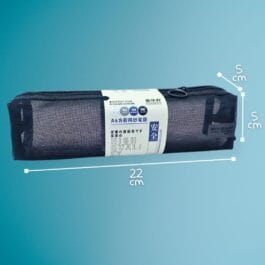 Mesh Pouch – Black | Durable Zipper Utility Case for Stationery & Travel