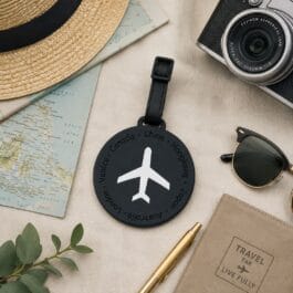 Travel Luggage Tag with Name Address ID Panel for Bags & Suitcases